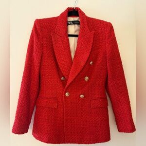 Zara red blazer